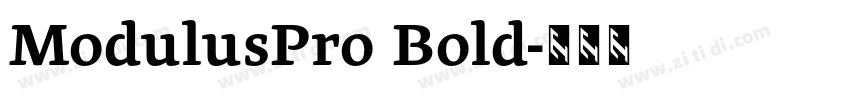 ModulusPro Bold字体转换